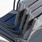 Set van 4 gegalvaniseerd metaal en Batyline tuinstoelen - Prestigio Viadurini