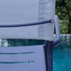 Set van 4 gegalvaniseerd metaal en Batyline tuinstoelen - Prestigio Viadurini