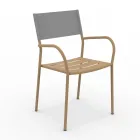 Set van 4 gegalvaniseerd metaal en Batyline tuinstoelen - Prestigio Viadurini