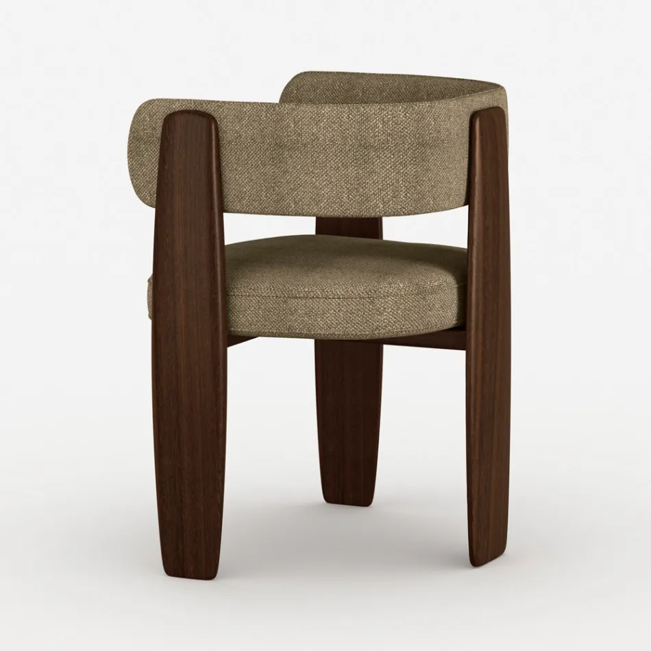 Set van 4 massief houten eetkamerstoelen, gemaakt in Italië - Chili Viadurini