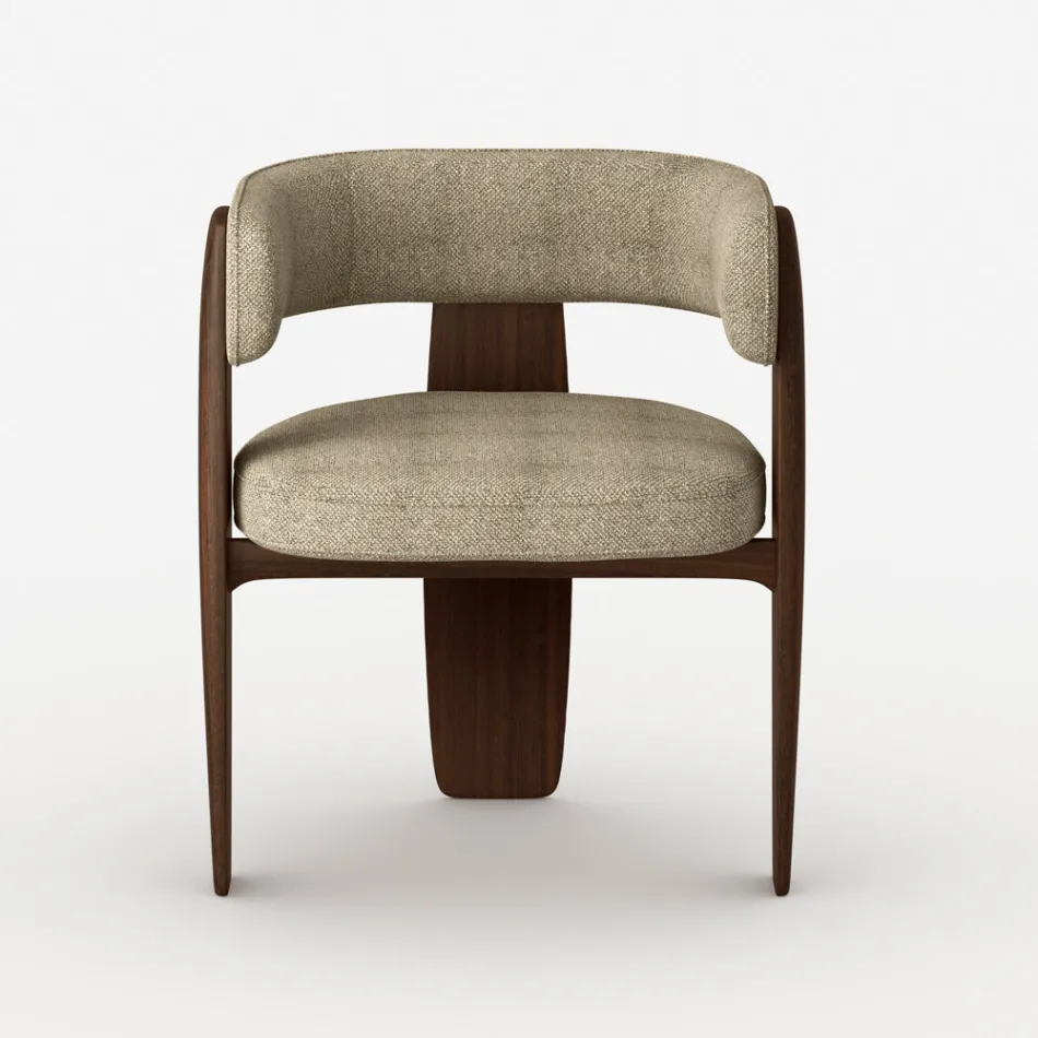 Set van 4 massief houten eetkamerstoelen, gemaakt in Italië - Chili Viadurini