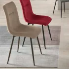 Set van 4 gestoffeerde fauteuils met metalen onderstel voor de woonkamer - Project Viadurini