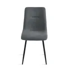 Set van 4 gestoffeerde fauteuils met metalen onderstel voor de woonkamer - Project Viadurini