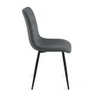 Set van 4 gestoffeerde fauteuils met metalen onderstel voor de woonkamer - Project Viadurini