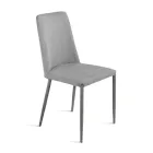 Set van 4 gestoffeerde stoelen in kleurrijke stof met gestoffeerd frame - Luciana Viadurini