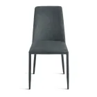 Set van 4 gestoffeerde stoelen in kleurrijke stof met gestoffeerd frame - Luciana Viadurini