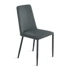 Set van 4 gestoffeerde stoelen in kleurrijke stof met gestoffeerd frame - Luciana Viadurini