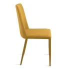 Set van 4 gestoffeerde stoelen in kleurrijke stof met gestoffeerd frame - Luciana Viadurini