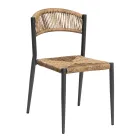 Set van 4 aluminium en gekleurde Twist Wicker stoelen - Tavira Viadurini