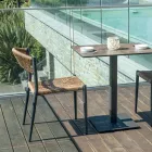 Set van 4 aluminium en gekleurde Twist Wicker stoelen - Tavira Viadurini