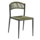 Set van 4 aluminium en gekleurde Twist Wicker stoelen - Tavira Viadurini
