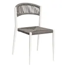Set van 4 aluminium en gekleurde Twist Wicker stoelen - Tavira Viadurini