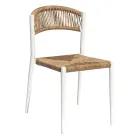 Set van 4 aluminium en gekleurde Twist Wicker stoelen - Tavira Viadurini
