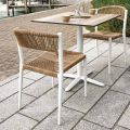 Set van 4 aluminium en gekleurde Twist Wicker stoelen - Tavira