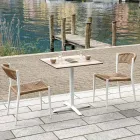 Set van 4 aluminium en gekleurde Twist Wicker stoelen - Tavira Viadurini