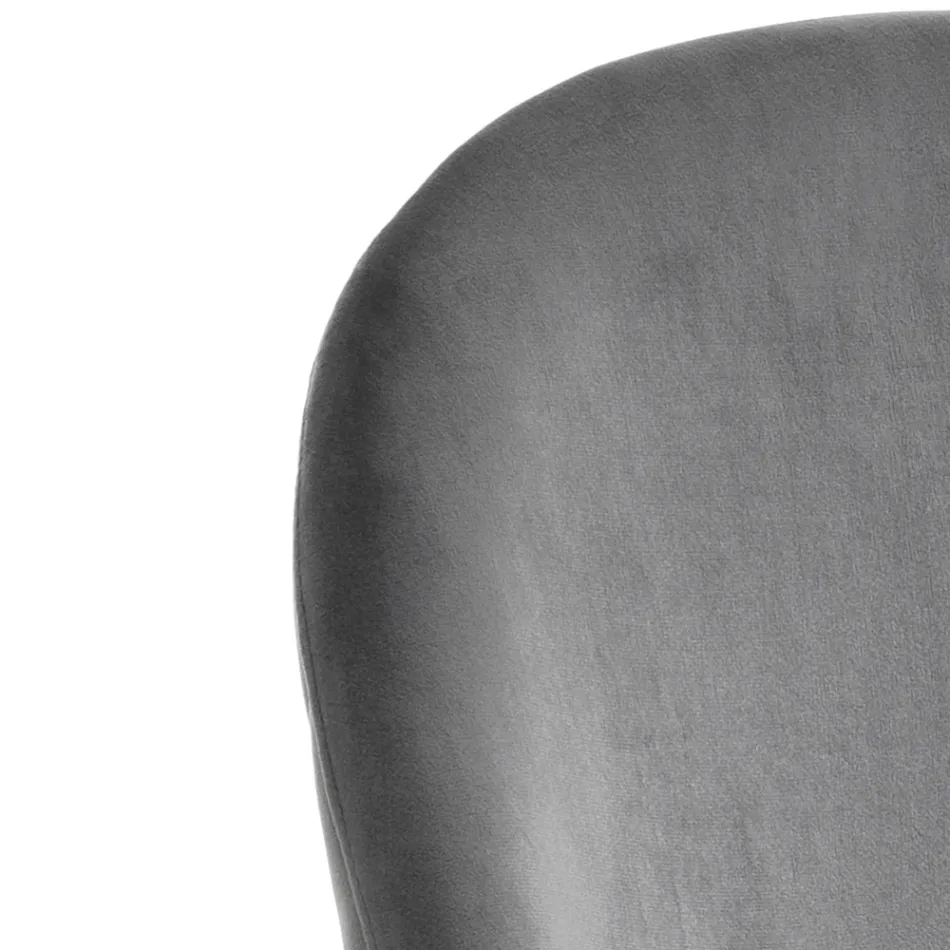 Set van 4 stoelen in microvezelstof met fluweeleffect - Terbio Viadurini