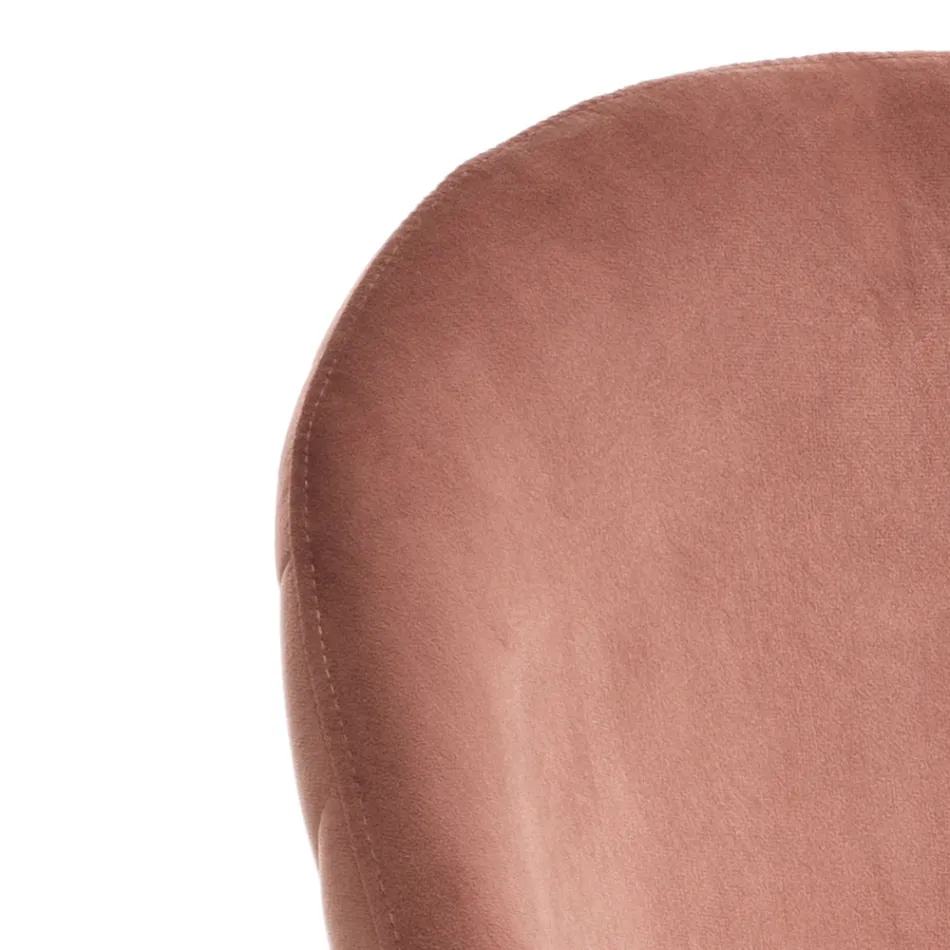 Set van 4 stoelen in microvezelstof met fluweeleffect - Terbio Viadurini