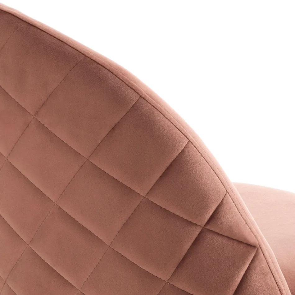 Set van 4 stoelen in microvezelstof met fluweeleffect - Terbio Viadurini