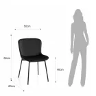 Set van 4 stoffen stoelen en kantelbare poten - Dentice Viadurini