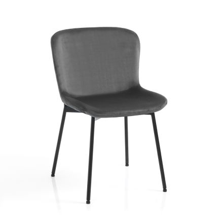 Set van 4 stoffen stoelen en kantelbare poten - Dentice Viadurini