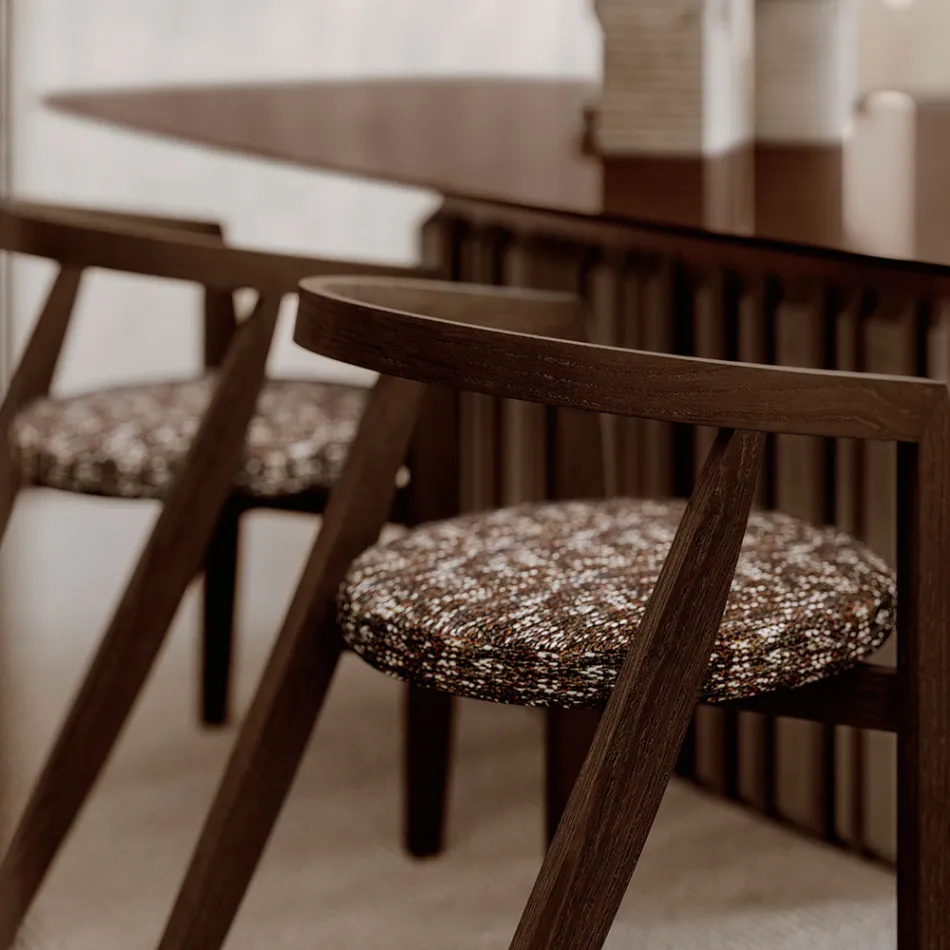 Set van 4 moderne stoelen van hoogwaardig massief hout, gemaakt in Italië - Vela Viadurini