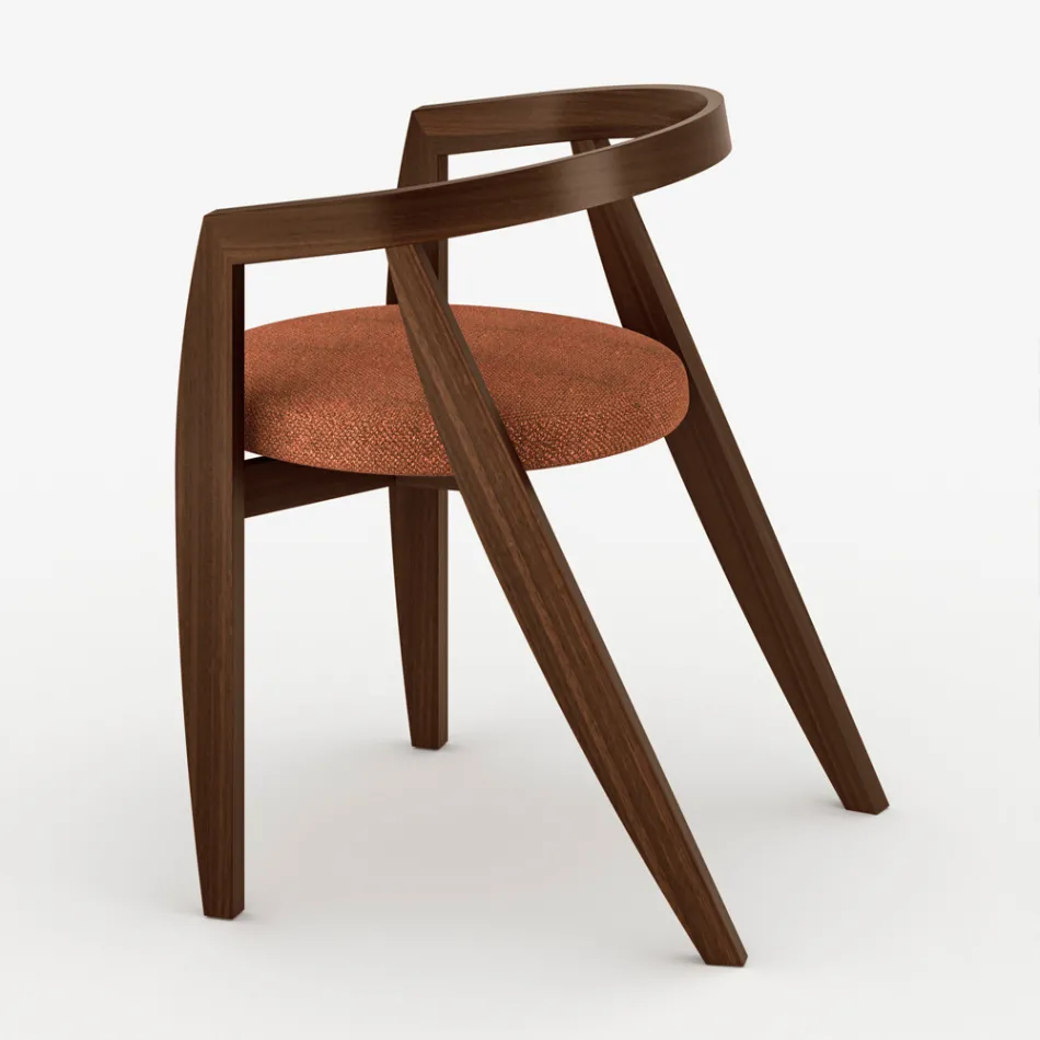 Set van 4 moderne stoelen van hoogwaardig massief hout, gemaakt in Italië - Vela Viadurini