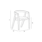 Set van 4 moderne stoelen van hoogwaardig massief hout, gemaakt in Italië - Vela Viadurini