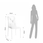 Set van 4 stoelen bekleed met synthetisch leer, verschillende afwerkingen - uranium Viadurini