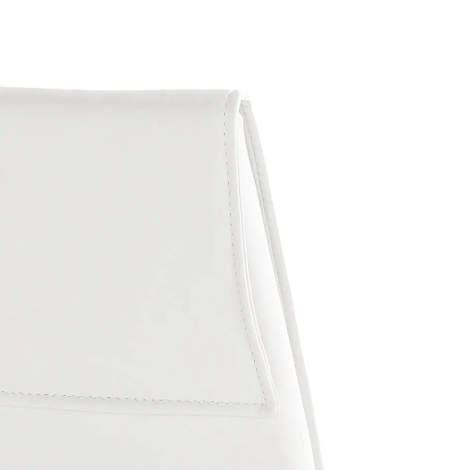 Set van 4 stoelen bekleed met synthetisch leer, verschillende afwerkingen - uranium Viadurini