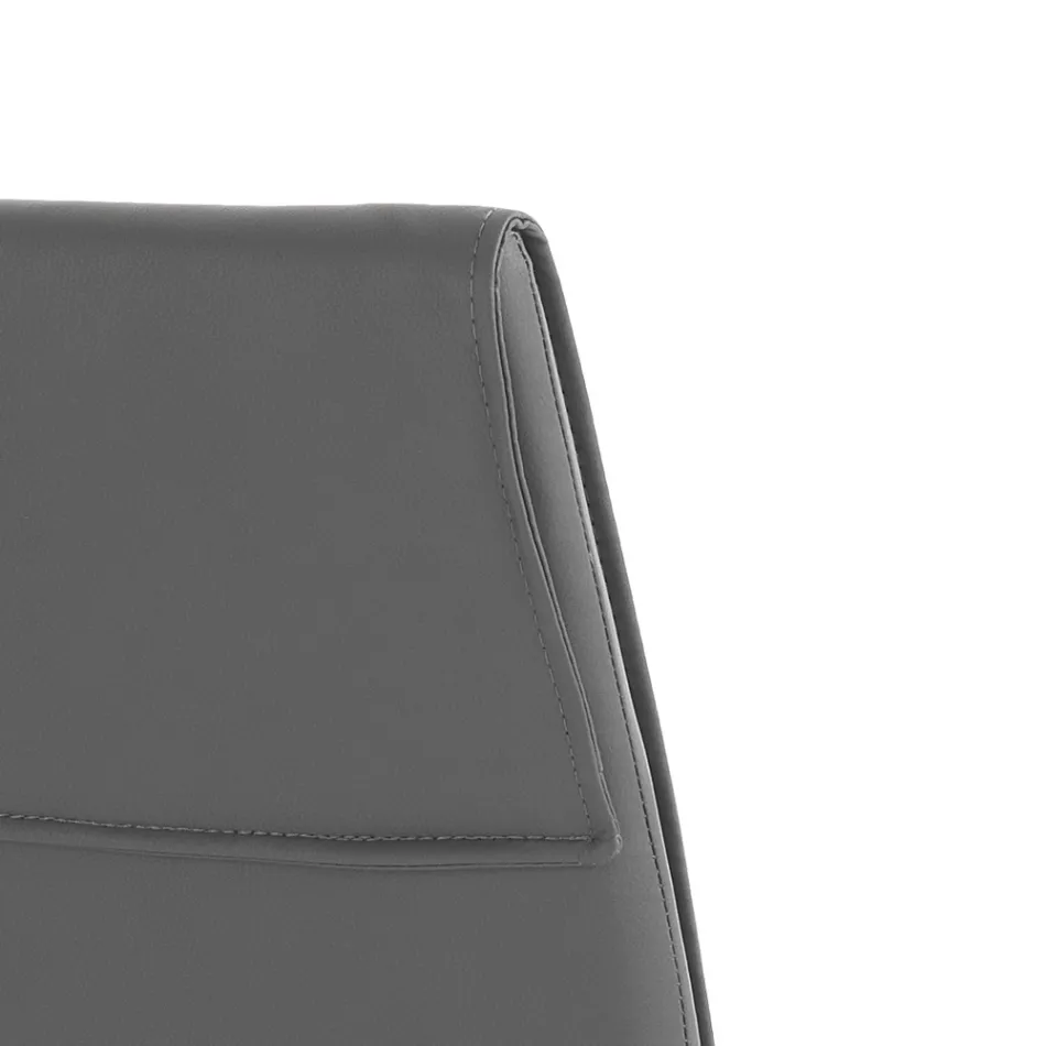 Set van 4 stoelen bekleed met synthetisch leer, verschillende afwerkingen - uranium Viadurini