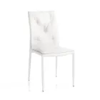 Set van 4 stoelen bekleed met synthetisch leer, verschillende afwerkingen - uranium Viadurini