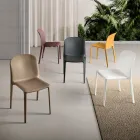 Set van twee stapelbare polypropyleen stoelen in verschillende kleuren - Evania Viadurini