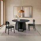 Set van twee milieuvriendelijke houten stoelen met gestoffeerde zitting - Nadir Viadurini