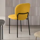 Set van twee gestoffeerde stoelen met gelakt metalen frame - Lior Viadurini