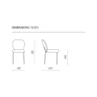 Set van twee gestoffeerde stoelen met gelakt metalen frame - Lior Viadurini