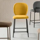 Set van twee stoffen krukjes met vulling en metalen frame - Lior Viadurini