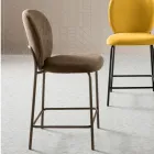 Set van twee stoffen krukjes met vulling en metalen frame - Lior Viadurini