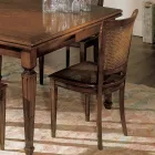 Set van vier klassieke Bassano houten stoelen, gemaakt in Italië - Angelite Viadurini