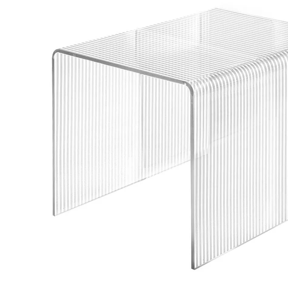 Set van drie in elkaar passende plexiglas tafels, gemaakt in Italië - Leandro Viadurini