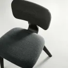 Set van twee stoelen met houtnerfstructuur en gestoffeerde zitting - Antea Viadurini