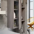 Houten set en Fenix ​​moderne badkamermeubels ophanging gemaakt in Italië Bari Viadurini