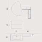 Houten design design hanger badkamermeubilair gemaakt in Italië :-( Viadurini