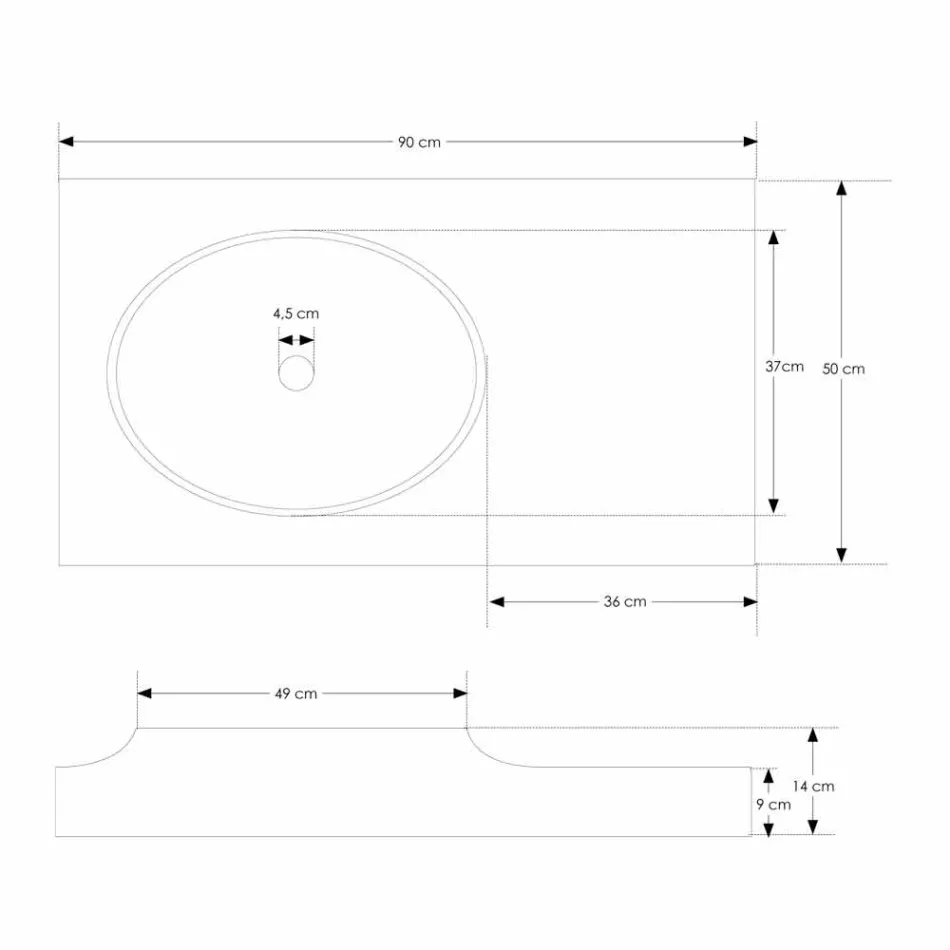 Brusson solide badkamermeubels set van modern design Viadurini