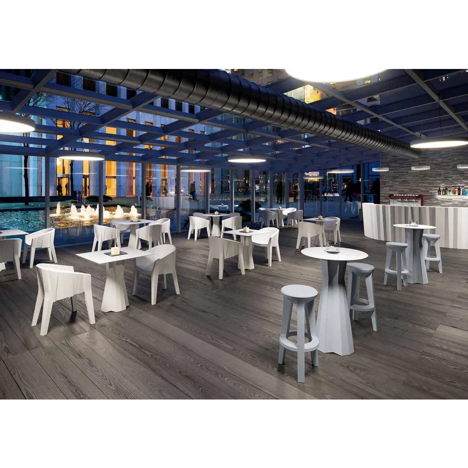 Hoge design barkruk in polyethyleen Made in Italy - Tinuccia Viadurini