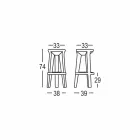 Hoge design barkruk in polyethyleen Made in Italy - Tinuccia Viadurini