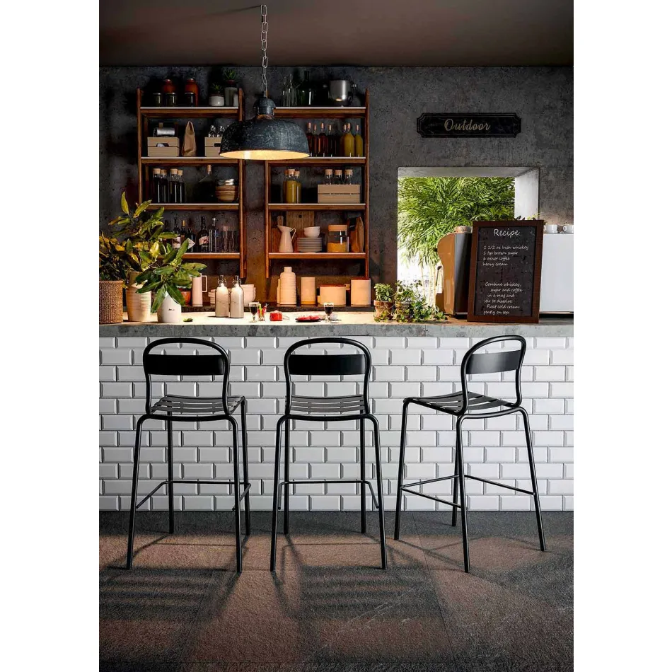 Hoge stapelbare buitenkruk gemaakt in Italië, 2 stuks - Trixie Viadurini