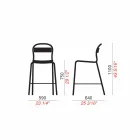 Hoge stapelbare buitenkruk gemaakt in Italië, 2 stuks - Trixie Viadurini