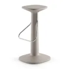 Hoge designkruk van polyethyleen en roestvrij staal Made in Italy - Pito Viadurini