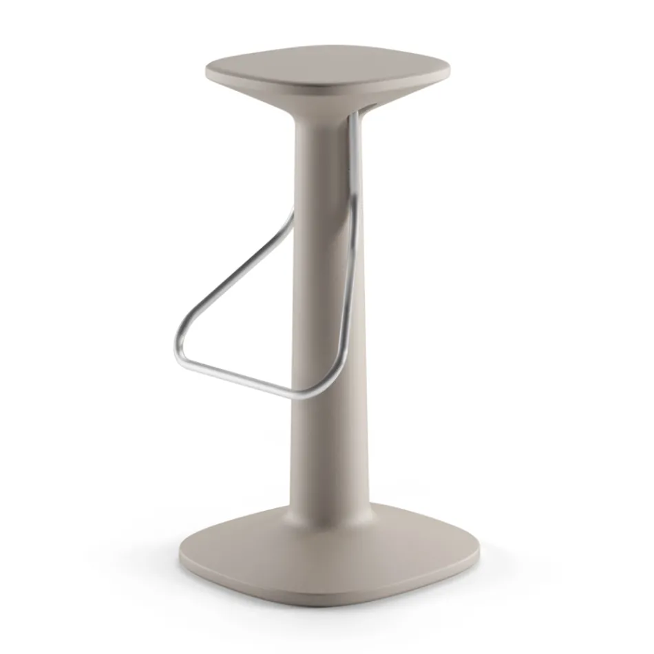 Hoge designkruk van polyethyleen en roestvrij staal Made in Italy - Pito Viadurini