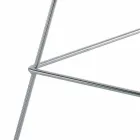 Hoge lederen barkruk met stalen structuur Made in Italy - Beniamino Viadurini